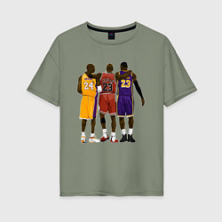 Женская футболка оверсайз Kobe, Michael, LeBron