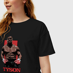 Футболка оверсайз женская Tyson, цвет: черный — фото 2