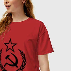 Футболка оверсайз женская СССР, цвет: красный — фото 2