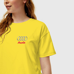 Футболка оверсайз женская AUDI, цвет: желтый — фото 2