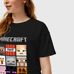 Футболка оверсайз женская MINECRAFT, цвет: черный — фото 2