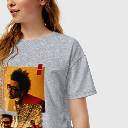 Футболка оверсайз женская BLINDING LIGHTS, цвет: меланж — фото 2