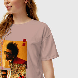 Футболка оверсайз женская BLINDING LIGHTS, цвет: пыльно-розовый — фото 2