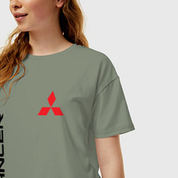 Футболка оверсайз женская MITSUBISHI LANCER, цвет: авокадо — фото 2