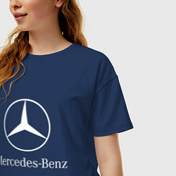 Футболка оверсайз женская MERCEDES, цвет: тёмно-синий — фото 2