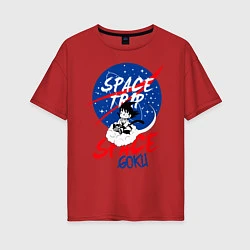 Футболка оверсайз женская Space trip, цвет: красный