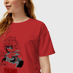Футболка оверсайз женская Vinland saga Thorfinn, цвет: красный — фото 2