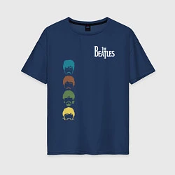 Футболка оверсайз женская Beatles, цвет: тёмно-синий