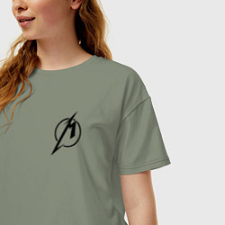 Футболка оверсайз женская Metallicaспина, цвет: авокадо — фото 2