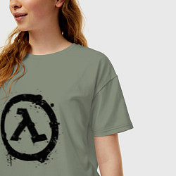 Футболка оверсайз женская HALF-LIFE, цвет: авокадо — фото 2