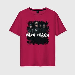 Женская футболка оверсайз Papa roach