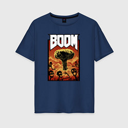 Женская футболка оверсайз DOOM BOOM
