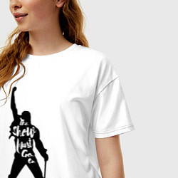 Футболка оверсайз женская Queen - The Show Must Go On, цвет: белый — фото 2