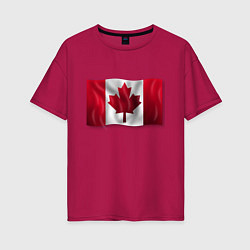 Футболка оверсайз женская Канада, цвет: маджента