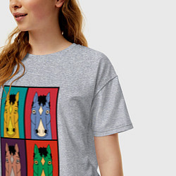 Футболка оверсайз женская BoJack Horseman, цвет: меланж — фото 2