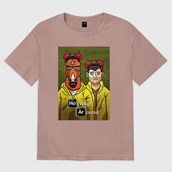 Футболка оверсайз женская BoJack Horseman, цвет: пыльно-розовый