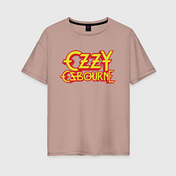 Футболка оверсайз женская Ozzy Osbourne, цвет: пыльно-розовый