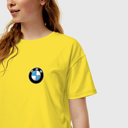 Футболка оверсайз женская BMW, цвет: желтый — фото 2