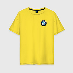 Футболка оверсайз женская BMW, цвет: желтый