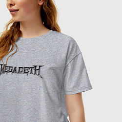Футболка оверсайз женская Megadeth, цвет: меланж — фото 2