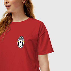 Футболка оверсайз женская JUVENTUS, цвет: красный — фото 2
