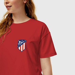 Футболка оверсайз женская АТЛЕТИКО МАДРИД, цвет: красный — фото 2