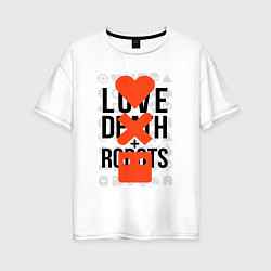 Женская футболка оверсайз LOVE DEATH ROBOTS LDR