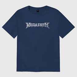 Футболка оверсайз женская Megadeth, цвет: тёмно-синий