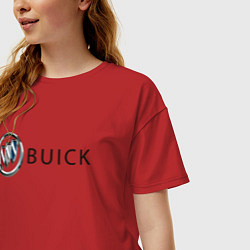 Футболка оверсайз женская Buick, цвет: красный — фото 2