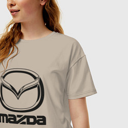 Футболка оверсайз женская MAZDA LOGO, цвет: миндальный — фото 2