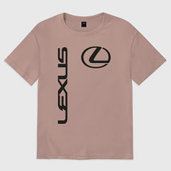 Футболка оверсайз женская LEXUS, цвет: пыльно-розовый