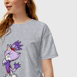 Футболка оверсайз женская SONIC Кошка Блейз, цвет: меланж — фото 2