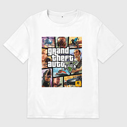 Футболка оверсайз женская GTA5, цвет: белый