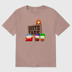 Футболка оверсайз женская South Park, цвет: пыльно-розовый