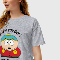 Футболка оверсайз женская South Park, Эрик Картман, цвет: меланж — фото 2