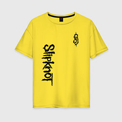Футболка оверсайз женская SLIPKNOT, цвет: желтый