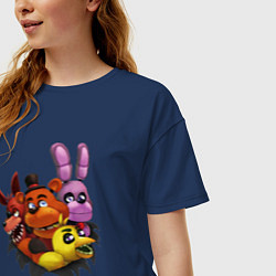 Футболка оверсайз женская Five Nights At Freddys, цвет: тёмно-синий — фото 2