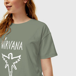 Футболка оверсайз женская Nirvana In utero, цвет: авокадо — фото 2