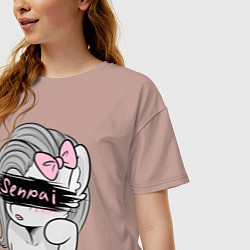 Футболка оверсайз женская Senpai, цвет: пыльно-розовый — фото 2