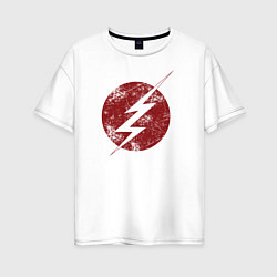 Футболка оверсайз женская The Flash logo, цвет: белый
