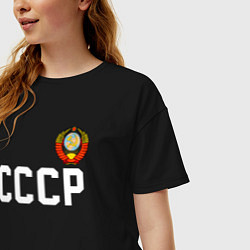 Футболка оверсайз женская СССР, цвет: черный — фото 2