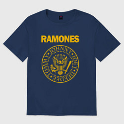 Футболка оверсайз женская RAMONES, цвет: тёмно-синий