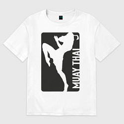 Футболка оверсайз женская Muay Thai, цвет: белый