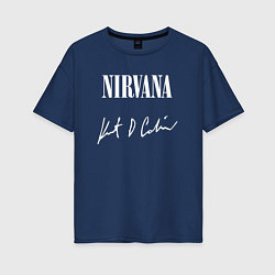 Женская футболка оверсайз NIRVANA АВТОГРАФ КУРТА КОБЕЙНА