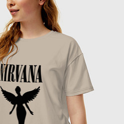 Футболка оверсайз женская NIRVANA, цвет: миндальный — фото 2