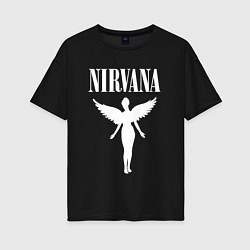 Футболка оверсайз женская NIRVANA, цвет: черный