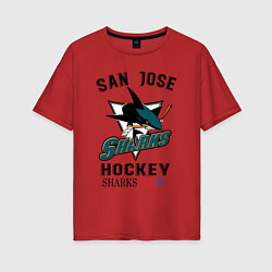 Женская футболка оверсайз SAN JOSE SHARKS