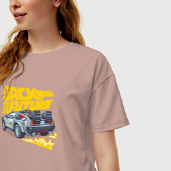 Футболка оверсайз женская Back to the Future, цвет: пыльно-розовый — фото 2