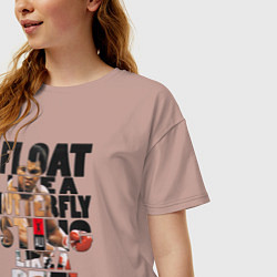 Футболка оверсайз женская АЛИ, цвет: пыльно-розовый — фото 2