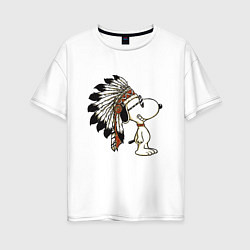 Женская футболка оверсайз Snoopy